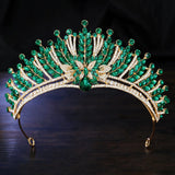 Daiiibabyyy  Baroque Royal Queen AB Crystal Rhinestone Wedding Bride Crowns for Women Princess Tiaras Quinceanera Hair Dress Accessory