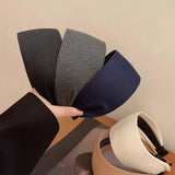 DAIIIBABYYY  -  New Korean Knitted Headband Women's Fitness Sports Style Widened Pit Strip Headband Headband High-end Wash Fashion Headgear
