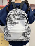 Daiiibabyyy  Letter Cat Print Mochilas Mujer University Student Mochila Large Capacity Bag Ins Casual Backpack Graffiti Bolsa Feminina
