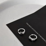 Daiiibabyyy  New Delicate Small Star Hoop Earrings for Girl Light Luxury Shiny Zircon Simple Design Female Accessories Trendy Earring Jewelry