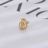 Daiiibabyyy Silver Gold Color Zircon Multi Layers Earrings for Women Girl Birthday Gift Delicate Shining Jewelry Dropshipping