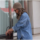 Daiiibabyyy  Women Breathable Mesh Cotton Hat Thin Solid Color Hollow Out Handmade Hat Versatile Fashion Crochet Cap for Spring Summer
