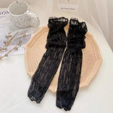 DAIIIBABYYY  -  2Pcs Lace Summer sunscreen Arm Sleeve UV protection Lace floral ice Sleeve Breathable Mesh Thin Driving and Cycling arm Cover