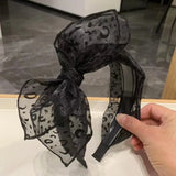 Daiiibabyyy  Lace Bow Headbands For Women Girls Top Knotted Hairbands Fashion Hair Hoops Hair Band Girls Hair Accessories Gifts