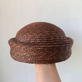 Daiiibabyyy  100% Natural Rice Herb Box Hat Unisex Japanese Summer Sun Protection Sailor Hat American Retro Beach Round Beret