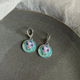 Daiiibabyyy  Korean Flower Oil Drop Pendant Necklace for Women's Cute Wedding