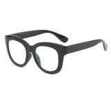 Daiiibabyyy  Fashionable Large Frame Reading Glasses, Anti Blue Light Presbyopia Glasses for Men and Women, Spring Leg Presbyopia Glasses