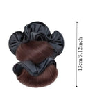 Daiiibabyyy  New Synthetic Hair Bun Claw Clip Brown with Hair Tie Bun Head Wig Fluffy Wig Hair Clip Hair Accessories