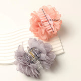 Daiiibabyyy  Fabric Flower Hair Claw Clips for Women Girls Yarn Flowers Ponytail Holder Hair Clamps Barrette Fashion Plastic Hair Clip