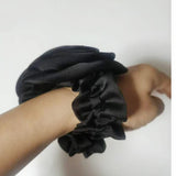 DAIIIBABYYY  -  Satin Scrunchies Women 2 rose Hair Bands Elastic Rubber Bands Back Ponytail Cute Summer Headwear Women's Hair Accessories