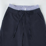 DAIIIBABYYY  -  Casual Patchwork Striped Striped Pants Office Lady Basic Mid-Waisted Wide Leg Pants Women 2025 Autumn Spring Streetwear