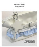 Daiiibabyyy  Korean Style Large Capacity Tote Bag Ballet Style Tote Bag, Women's New Commuting Handheld Shoulder Bag for Daily Work Travel