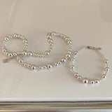 Daiiibabyyy 925 Sterling Silver Bead Korean INS Bracelet For Women Versatile Fashion Temperament Jewelry Gift Dropshipping