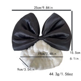 Daiiibabyyy  Cute Sweet Bow Face Wash Headband Ins Suitable for Washing Face Makeup Yoga Relaxing Coral Fleece Headband for Women