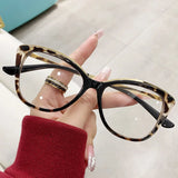 DAIIIBABYYY  -  2024  New Cat Eyes Large Frame Women Anti Blue Light Glasses Fashion Printing Solid Computer Glasses Frame Eyeglasses Очки