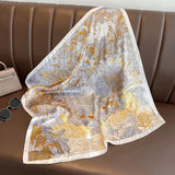 DAIIIBABYYY  -  New Silk Square Scarf Women Luxury Floral Print Kerchief Soft Satin Hairband Hands Bag Ribbon Foulard Hijab Neckerchief Headband