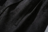DAIIIBABYYY  -  Spring Autumn New Chinese Style V-neck Jacquard Vest Jackets Women's Retro High-end Buckle Side Pleated Loose Casual Waistcoat