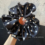 Daiiibabyyy  Elegant Ballet Satin Surface Wide Scrunchie Hair Band For Women Girls Sweet Hair Ornament Rubber Band Fashion Hair Accessories