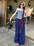 DAIIIBABYYY  -  Summer Y2k Aesthetic Plaid Sexy Tank Tops Women Vintage Streetwear Irregular Fairy Vest Harajuku Gothic Ruffled Cropped Camisole