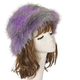 Daiiibabyyy  New autumn and winter plush imitation fox fur basin hat ski hat fisherman hat warm fur furry imitation fur women's hat