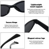 Daiiibabyyy New Fashion Vintage Oval Frame Sunglasses Women Retro Brown UV400 Sun Glasses Ladies Summer Small Cat Eye Punk Y2K Eyewear