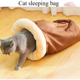 DAIIIBABYYY  -  Warm Cat Sleeping Autumn Winter Warmth Tunnel Cat Nest Wool Warmth Cat Comfortable Semi Enclosed Cute Dog Nest Cat Accessories