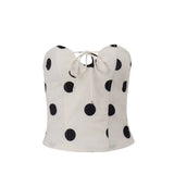 Daiiibabyyy  Summer Polka Dot Backless Cami Women Printed Slim Crop Top Y2K Spicy Girl Fashion Casual Sleeveless Streetwear Tops