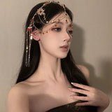 Daiiibabyyy  Handmade Sweet Wedding Headpiece Crystal Bridal Head Chain Hair Jewelry For Women Rhinestone Forehead Headband Accessories