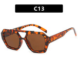 Daiiibabyyy  Unisex Sunglasses European American Double Beam Irregular New Retro High Quality Luxury Brand Personalized Popular Sunglasses