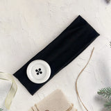 Daiiibabyyy  Summer Colorful Large Button Wave Point Hairband Korean Ins Y2K Retro Elastic Hairband Blogger Same Style Trendy Cool Hairband