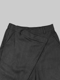 DAIIIBABYYY  -  Women's Suit Pants Gray Black Wide Leg Trouser New Fashion Asymmetric High Waisted Split-Joint Spring Female Clothing
