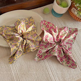 Daiiibabyyy  Floral Fabric Square Hair Ring for Woman Elegant High Elastic Hair Rope Fashionable Girl Does Not Hurt The Hair Hair tie Scrunch