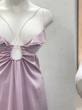 Daiiibabyyy  Sexy Nightwear Women's Sleepwear Ice Silk Nightgowns with Chest Pad Cushion Strap Nightdress Pure New Autumn Vestido Mujer