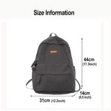 Daiiibabyyy Fashion Solid Color Man Canvas Backpacks Simple College Students backpack Teenage Girls High Quality Schoolbag Travel Laptop Bag