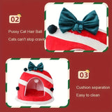 DAIIIBABYYY  -  Cats Bed Christmas Puppy for Winter Pet Supplies Warm Dog Mat Houses and Habitats Cushions Beds Accessories Christmas Decorates