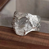DAIIIBABYYY  -  Irregular Geometric Crystal Rings For Women Girls Creative Design Simple Fashion Exaggerated Engagement Jewelry Gifts