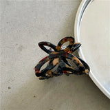 DAIIIBABYYY  -  Romantic Spring Color Acetate Butterfly Grip Temperament and Beautiful Hollow Bow Barrettes Hair Claw Small Headwear Hair Claws