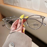 DAIIIBABYYY  -  Round Eyeglasses Women Men Computer Anti Blue Light Glasses Frames Transparent Optical Fake Eyeglass Student Myopia Frame Oculos