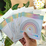 Daiiibabyyy PVC Sun Catcher Self Adhesive Glass Window Stickers Cat Moth Energy Suncatcher Wallpaper Rainbow Prisms Sticker Sunlight Decals