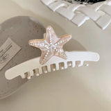 Daiiibabyyy  1pc New ocean series starfish hair clip with elegant temperament, shark clip, hair catcher at the back of the head