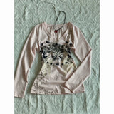 Daiiibabyyy  Pink Printed Long Sleeved T-shirt Women Spring New American Hong Kong Style Waist Cinched V-neck Y2k Top Trend