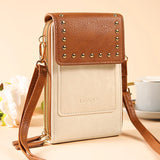 Daiiibabyyy  Small Brand Phone Shoulder Bags for Women Fashion Mini Crossbody Bag  PU Leather Lady Wallet Money Pocket Girls Mini Phone Bag