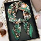 DAIIIBABYYY  -  New Silk Square Scarf Women Luxury Floral Print Kerchief Soft Satin Hairband Hands Bag Ribbon Foulard Hijab Neckerchief Headband