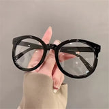 DAIIIBABYYY  -  Trendy Round Presbyopia Glasses Personalized Elderly Reading Glasses Fashionable Leopard Anti Blue Light Far Sight Eye Glasses