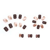 DAIIIBABYYY  -  24 PCs Short French Minimalist Smudged Nails with 1 Jelly Gel and 1 Nail File