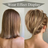 Daiiibabyyy  Synthetic Messy Bun Hair Piece Scrunchies for Women Straight Chignon Ponytail Clip in Hair Extensions Tousled Updo