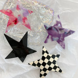 Daiiibabyyy  Women Hair Clips Hair Accessoires Barrettes Headbands Headwear Hairpins Tools Black Star Hairpins for Sweet Girls Korean Fashion