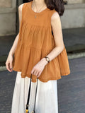 DAIIIBABYYY  -  Summer New Top Design Feels Small, Loose, Slim, and Fairy Sleeveless Doll Shirt