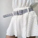 Daiiibabyyy  New Korean White Floral Lace Waist Belt Adjustable All-match Fashion Waistband for Women Waist Belts Strap Decor Accessories