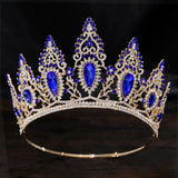 Daiiibabyyy  Wedding Luxury Hair Tiara Crystal Bridal Tiara Crown Diadem Veil Tiaras Wedding Hair Accessories Headpieces Head Jewelry